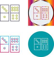 Domino Game Icon Design vector