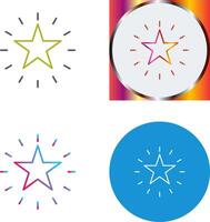 Unique Star Icon Design vector