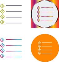 Unique Numbered list Icon Design vector