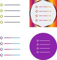 Unique Bulleted list Icon Design vector