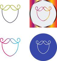 Beard and Moustache Icon Design vector