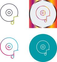 música discos compactos icono diseño vector