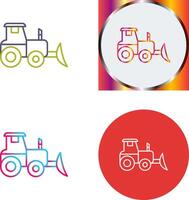 Industrial Tractor Icon Design vector