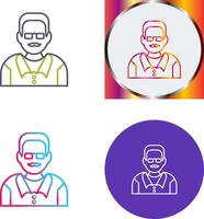 Unique Male Professor Icon Design vector