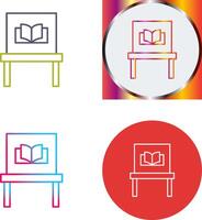 Ancient Book Exhibit Icon Design vector