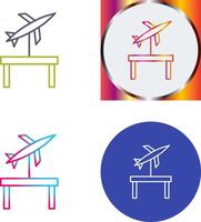 Jet Exhibit Icon Design vector