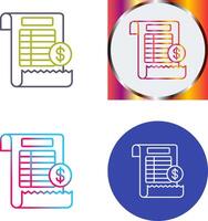 Bill Icon Design vector