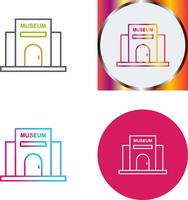 Museum Building Icon Design vector