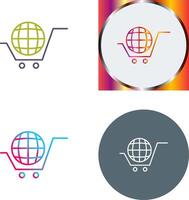 Global Shopping Icon Design vector