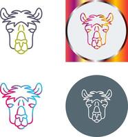 Alpaca Icon Design vector