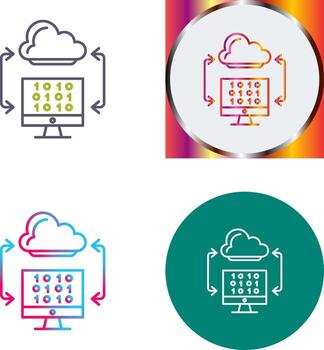 Cloud Coding Icon Design vector