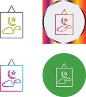 Hanging Painting Icon Design vector