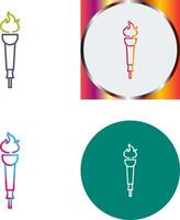 Museum Torch Icon Design vector