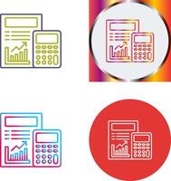 Calculating Icon Design vector