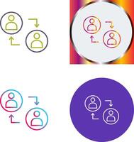 Connected Profiles Icon Design vector