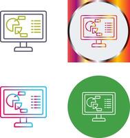 diseño de icono de gráfico circular vector