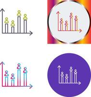 Candidate Graph Icon Design vector