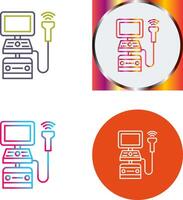 Ultrasound Machine Icon Design vector
