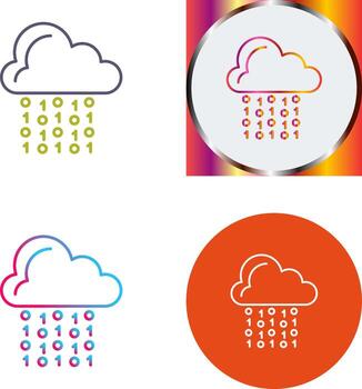 diseño de icono de codificación en la nube vector