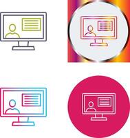 Distance Education Icon Design vector