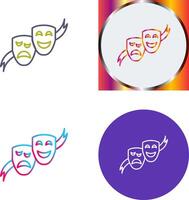 Theater Masks Icon Design vector