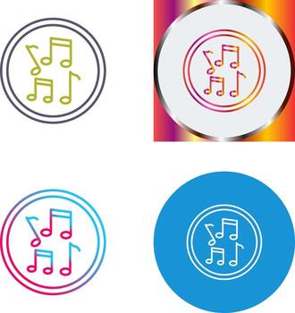 Musical Notes Icon Design vector