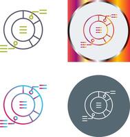 Pie Chart Icon Design vector