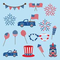 USA Patriotic Collection Element Set vector