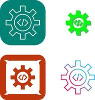 Unique Code Optimization Icon Design vector