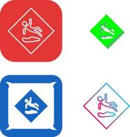 Danger of Slipping Icon Design vector