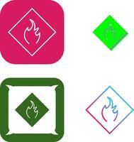 Danger of Flame Icon Design vector