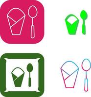 Spoon and Napkin Icon Design vector