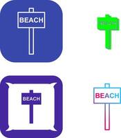 Beach Sign Icon Design vector