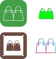 Unique Shopping Bags Icon Design vector