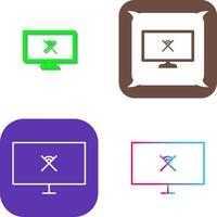 Unique Disconnected Network Icon Design vector