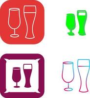 Unique Beer Glasses Icon Design vector