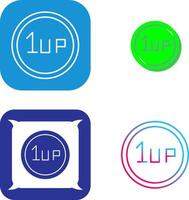 Unique 1UP Icon Design vector