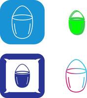 Unique Water Bucket Icon Design vector