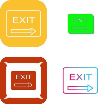 Unique Exit Icon Design vector