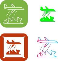 Unique Firefighter Plane Icon Design vector