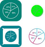 Pie Chart Icon Design vector