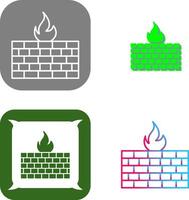 Firewall Icon Design vector