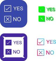 Yes No Option Icon Design vector