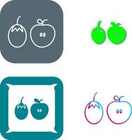 frutas y verduras icono diseño vector