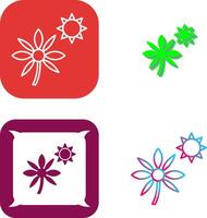 Flower in sunlight Icon Design vector