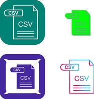 CSV Icon Design vector