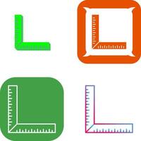 square Ruler Icon Design vector