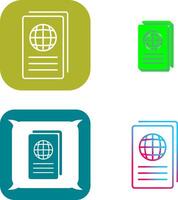 Global Report Icon Design vector