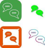 Conversation Bubbles Icon Design vector