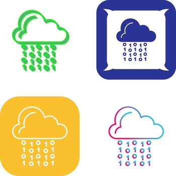 diseño de icono de codificación en la nube vector